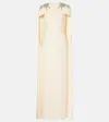 Erdem Embellished Caped Gown In White