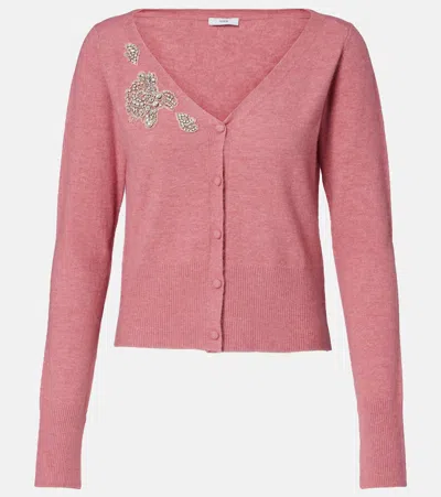 Erdem Embellished Cardigan In Pink