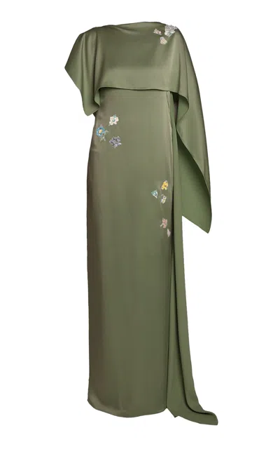 Erdem Embellished Draped Gown
