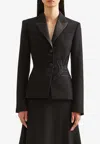 Erdem Embellished Fitted Blazer In Black