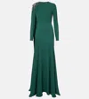 Erdem Long-sleeve Gown In Grün