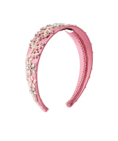 Erdem Embellished Headband In Orange