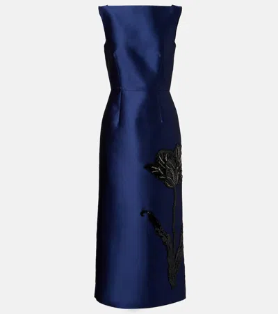 Erdem Sleeveless Sequin-embellished Midi Dress In Blue