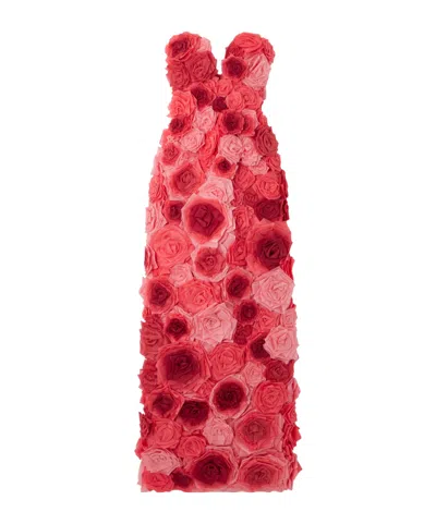 Erdem Embellished Off-the-shoulder Dress In Red