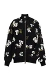 Erdem Embellished Wool-nylon Bomber Jacket In Schwarz