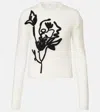 Erdem Embroidered Alpaca And Wool-blend Sweater In White