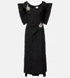 Erdem Embroidered Cloque Jacquard Gown In Black