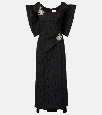 Erdem Embroidered Cloque Jacquard Gown