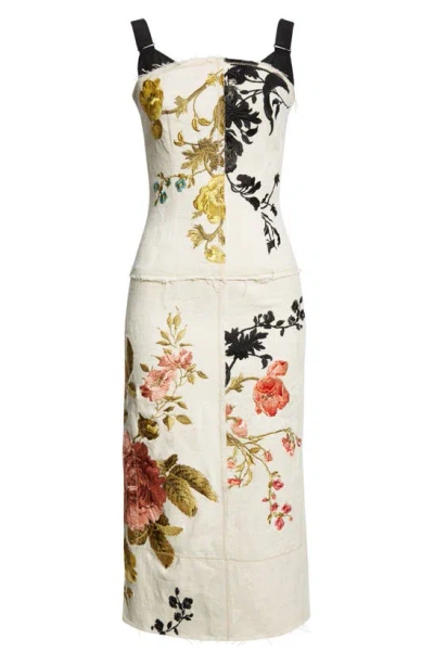 Erdem Embroidered Cotton & Silk Cocktail Dress In Multi