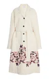 Erdem Embroidered Cotton-blend Coat In Ivory