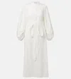 Erdem Embroidered Cotton Lace Midi Dress In White