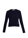 Erdem Embroidered Crew-neck Sweater In Black