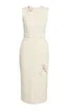 Erdem Embroidered Fluted Cotton Midi Dress