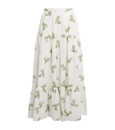 ERDEM EMBROIDERED MIDI SKIRT