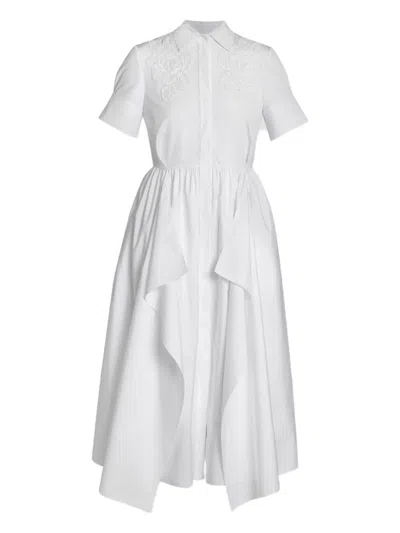 Erdem Embroidered Shirtdress In White