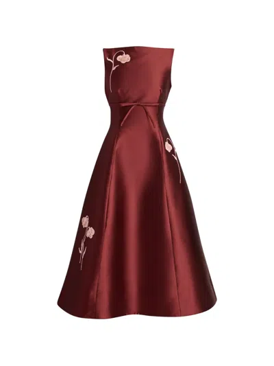 Erdem Embroidered Sleeveless Dress In Multi