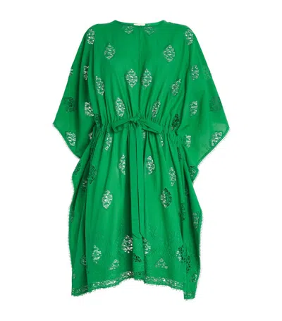Erdem Broderie Anglaise Cover-up Dress In Green