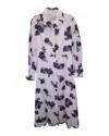 Erdem Emily Floral-print Midi Shirt Dress In White Cotton In White