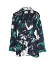 Erdem Evening Jacket In Floral Print Silk In Multi