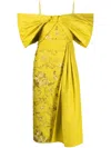 ERDEM EVORA OFF-SHOULDER EMBROIDERED DRESS
