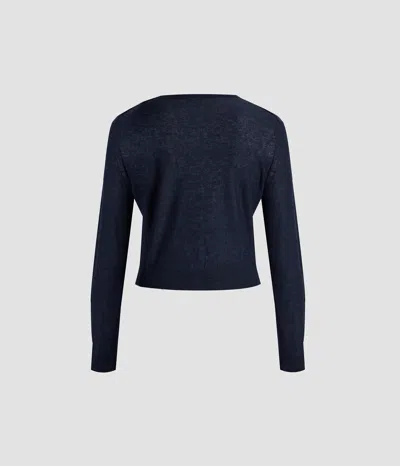 Erdem Fine Alpaca Blend Fitted Cardigan In Blue