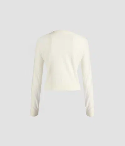 Erdem Fine Alpaca Blend Fitted Cardigan In White