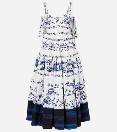 Erdem Flared Cotton Midi Dress