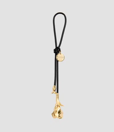 Erdem Flora Bag Charm In Black