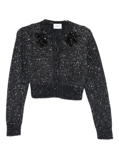 ERDEM FLORAL-APPLIQUÉ SEQUINED CARDIGAN