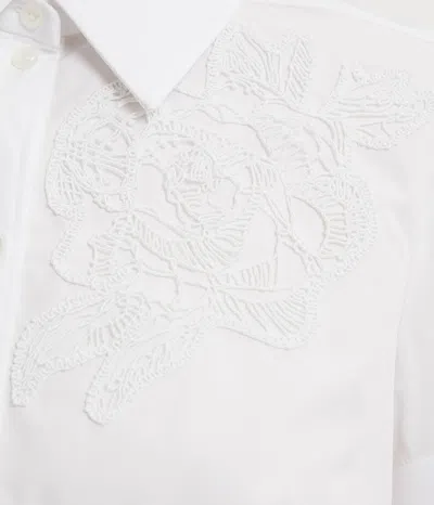 Erdem Floral Appliqué Short Sleeve Shirt In Multi
