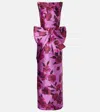 Erdem Floral Bow-detail Mikado Gown In Pink