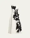 Erdem Floral Brocade Cocktail Dress In White