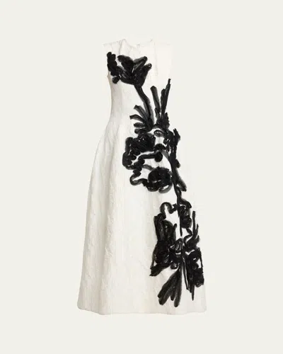 ERDEM FLORAL BROCADE COCKTAIL DRESS