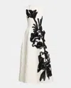 Erdem Floral Brocade Cocktail Dress In White