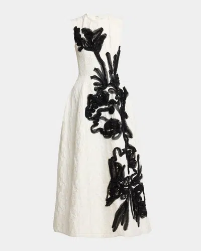 ERDEM FLORAL BROCADE COCKTAIL DRESS