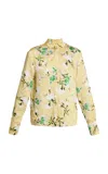 Erdem Floral Button-down Shirt In Yellow