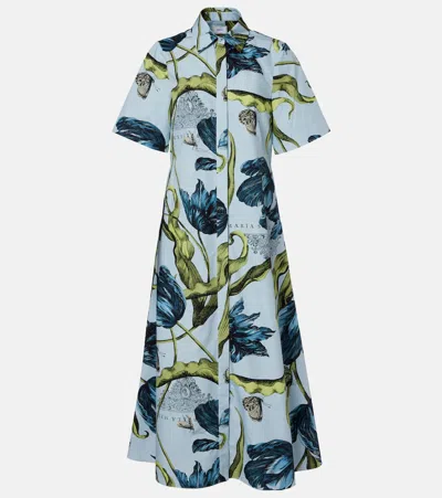 Erdem Floral Cotton Midi Dress In White