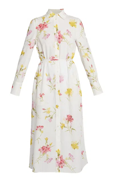 Erdem Floral Cotton Midi Shirt Dress