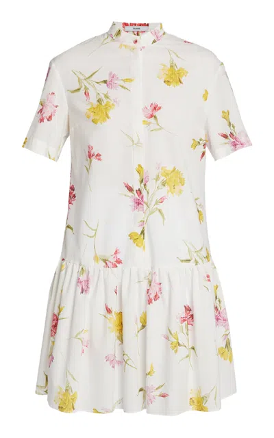 Erdem Floral Cotton Mini Dress In Floral