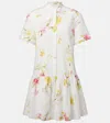Erdem Floral-print Shirt Dress In Beige