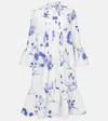Erdem Floral Cotton Minidress In White