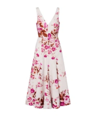Erdem Floral Cotton Poplin Cocktail Dress In Multi