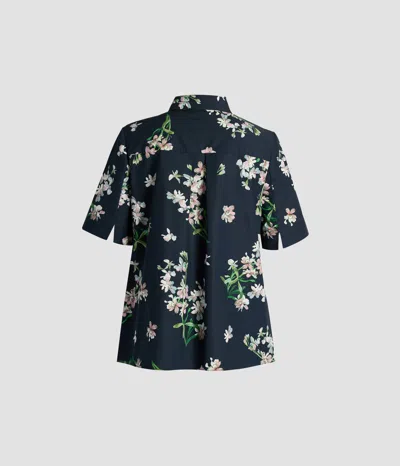 Erdem Floral Cotton Short Sleeve Shirt In Multi