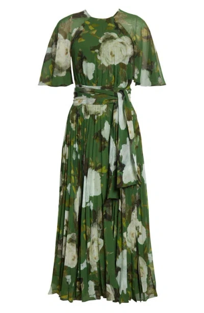 ERDEM ERDEM FLORAL CRÊPE DE CHINE MIDI DRESS