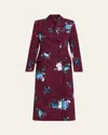 Erdem Floral Double-breasted Long Tailored Coat In Multi