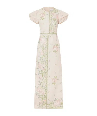 Erdem Floral Embroidered Dress In Neutral