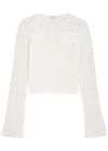 Erdem Floral-embroidered Open-knit Cardigan