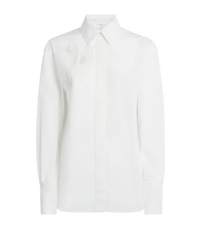 Erdem Floral Embroidered Shirt In White