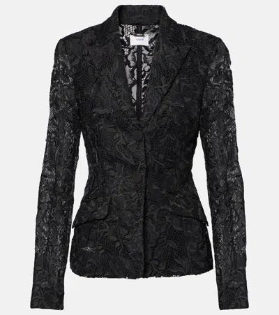 Erdem Floral Lace Blazer In Black