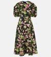 ERDEM FLORAL MATELASSÉ MIDI DRESS